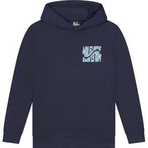 Jongens hoodie Wave graphic - Navy blauw