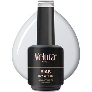 Velura® BIAB - Builder in a Bottle - 15ml Icy White - Liquid Builder Gel - BIAB Gel Nagels - Flexibel & Dimethicone Hechting - HEMA- & TPO-vrij