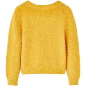 Kindertrui gebreid okergeel - maat 140