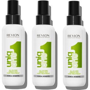 Revlon - Uniq One - Haarbehandeling - 3x 150 ml - Groene Thee