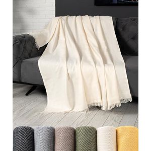 ankdeken, 170 x 230 cm, beige, sprei, deken voor bank, sprei, deken, bankdeken, woondeken, bankovertrek, deken