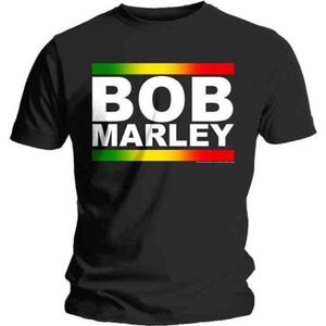 Bob Marley - Rasta Band Block Heren T-shirt - L - Zwart