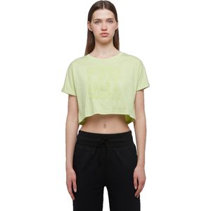 Web Blouse Comfy Dames Crop T Shirt Lichtgroen