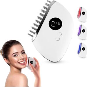 EMS Gua Sha gezichtsmassager, LED-lichttherapie met rood, paars en blauw licht, gezichtsvormgevingstool, elektrisch Gua Sha-bord Geschikt voor lichaamsvormgeving