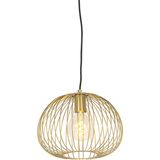 QAZQA wire - Design Hanglamp - 1 lichts - Ø 300 mm - Goud/messing - Woonkamer | Slaapkamer | Keuken