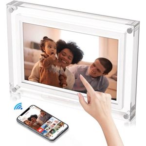Digitale wifi fotolijst - 17.8 diameter - WIFI- Acryl - HD+ - IPS display - USB-C - Touchscreen - KERST - MOEDERDAG