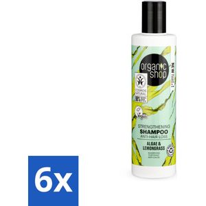 Organic Shop - Algae & Lemongrass Strengthening Shampoo - Versterkend en Herstellend - 280 ml - Voordeelverpakking - 6 stuks