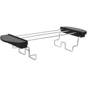 Toast Rack - Sandwich Rack - Grill Holder - Toast Bread Toaster Holder Rack voor BBQ - Picnic - Camping - Fishing - Zwart 26 x 9,2 cm