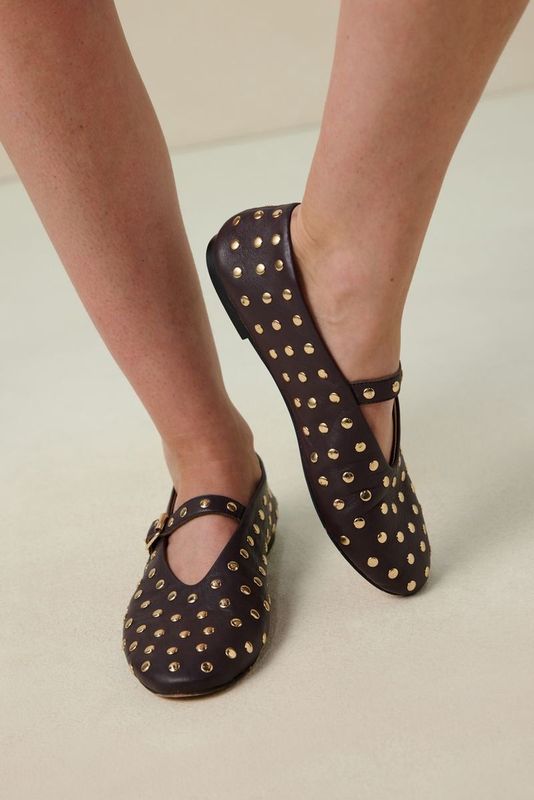 Sissy-Boy - Ballerina's - Donkerbruin - Met Studs