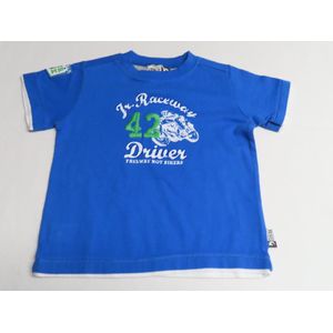 T shirt - Korte mouw -Blauw , wit - Moto- Driver - 2 jaar 92