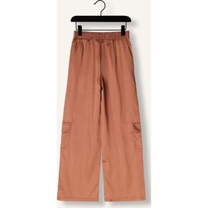 Moodstreet Bade Satin Cargo-pants Broeken Meisjes - Cognac - Maat 122/128