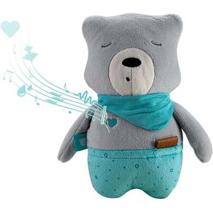 Inslaaphulp baby met sensor lichtgrijs mint | White Noise Baby inslaaphulp om baby's te kalmeren - vanaf 0 maanden - My Hummy (Lucas Premium)