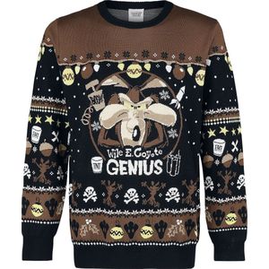 Looney Tunes Wile E Coyote - Genius Heren Christmas jumper - meerkleurig - M