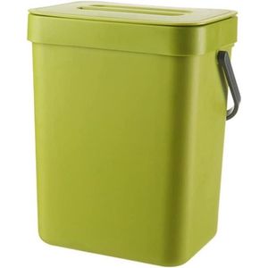 - 3 liter keukenafvalemmer met deksel en handgreep- Draagbare kleine keukenafvalemmer voor compost- Huishoudelijke tafelcontainer voor afvalcomposters