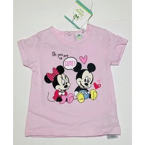Disney Minnie Mouse t-shirt - roze - maat 74 (12 maanden)