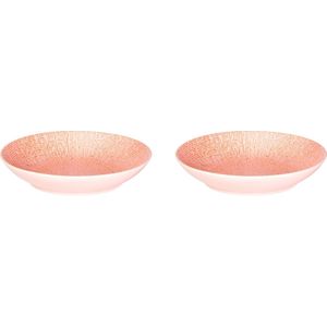 Palmer Pastabord coupe Cubical 23 cm Roze Stoneware 2 stuks