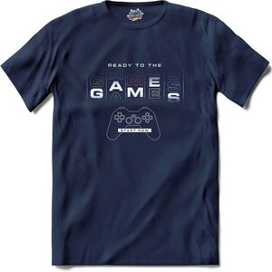 Ready to the games gaming controller - T-Shirt - Unisex - Navy Blue - Maat 3XL