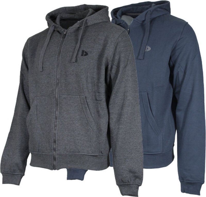 2-Pack Donnay - Sweatvest met capuchon (Bruce) - Sportvest - Heren - Charcoal marl/Navy (1397) - maat S