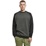 Build Your Brand - Raglan Crewneck Sweater - Charcoal - Sweater