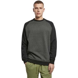 Build Your Brand - Raglan Crewneck Sweater - Charcoal - Sweater