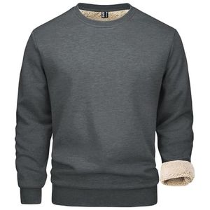 Heren Fleece Pullover Sporttrui Warm Shirt met Lange Mouwen