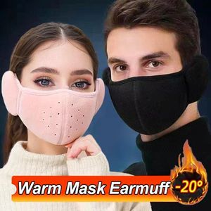 2-in-1 Winter Gezichtsmasker met Oorwarmers – Unisex Thermisch Mondmasker Winddicht & Warm voor Fietsen, Wandelen, Skiën, Sneeuw & Buiten Sporten