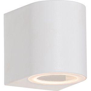 QAZQA Baleno - Moderne Wandlamp Voor Buiten - 1 Lichts - L 6.8 cm - Wit - Buitenverlichting
