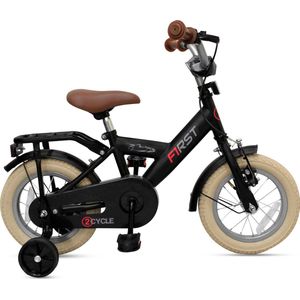 2Cycle First kinderfiets 12 inch (2 tot 4 jaar) voor jongens zwart