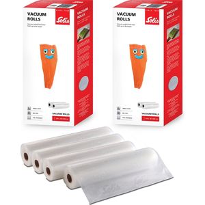 Solis Vacuumrollen 30 x 600 cm - Geschikt voor Diepvries, Magnetron en Sous Vide Koken - BPA-Vrij - Drielaags Vacuum Rollen - Vacuumfolie Rollen - 2 Stuks