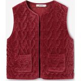 Sissy-Boy - Gilet - Donkerrood - Velvet - Met Hartjes