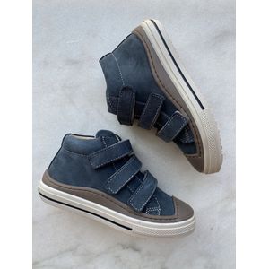 Jongenssneaker blauw velcro met beschermtop Lunella maat 25