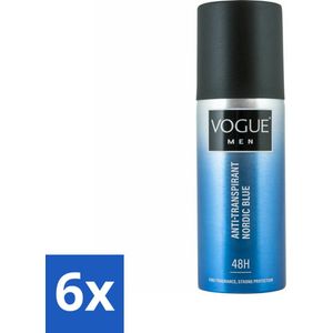 Vogue Anti-Transpirant Nordic Blue 150 ml - Voordeelverpakking - 6 stuks