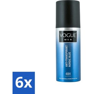 Vogue Men - Nordic Blue - Deodorant Spray - Anti-transpirant - 150 ml - Voordeelverpakking - 6 stuks