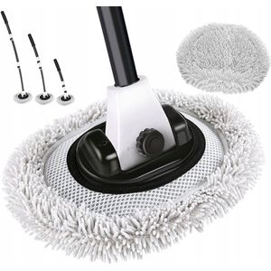 Telescopische autowasborstel met zachte haren - Verstelbaar & Draaibaar