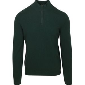Steppin' Out Half Zip Trui Merinowol Caccia Groen - Maat S - Heren - Pullovers