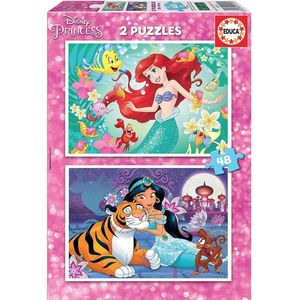 EDUCA puzzel 2x48 stukjes - Disney Prinsessen