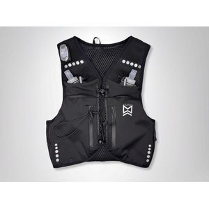 Muscle Master hardloopvest ademend-lichtgewicht-reflecterend met drink flacons en verlichting