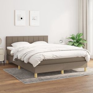 The Living Store Boxspringbed - Comfort Pocketvering - 140x200 cm - Taupe