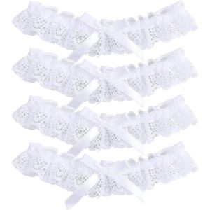 Plus - Kousenband bruiloft kant bruidsaccessoires bruid cadeau wit
