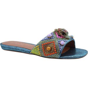 Kurt Geiger - Deniro Sliders - Schoenen - Blauw - Synthetisch