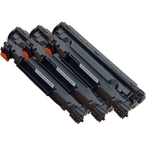 KATRIZ® huismerk toner 3x CF283X(HP 83X)/Canon 737 - Zwart - 3x 2500 afdrukken |Geschikt voor HP LaserJet Pro M201 / LaserJet Pro M201 DW/ LaserJet Pro M201 N/ LaserJet Pro M225dn/ LaserJet Pro M225dw