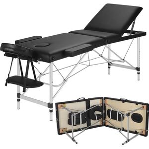 Decotopia - Massagetafel - Behandeltafel - Schoonheidsbehandeling - Verstelbaar - Opvouwbaar - Zwart