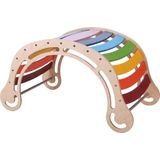 KateHaa Houten XXL Waldorf Rocker Regenboog - Klimrek - Houten Montessori Speelgoed