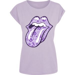 The Rolling Stones Floral Tongue Dames T-shirt - paars - S