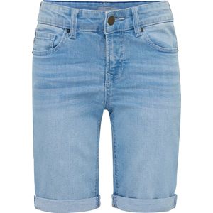 JESS SHORT Regular Waist/ Straight Leg Jeans Short Jongens - Blauw - Maat 158-164