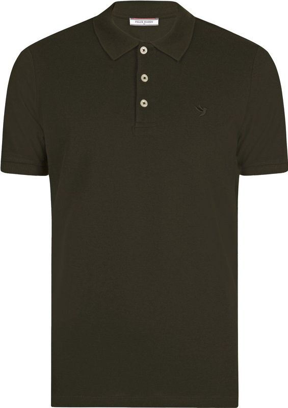 Felix Hardy - Polo Shirt - Khaki - Korte Mouw - Katoenen Pique