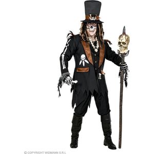 Widmann - Heks & Spider Lady & Voodoo & Duistere Religie Kostuum - Zwarte Magie Houngan Voodoo - Man - Bruin, Zwart - Medium - Halloween - Verkleedkleding