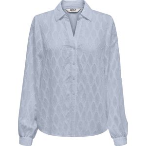 ONLY - ONLNOA LS V-NECK SHIRT WVN - Meisjes - Blouse - Wit - Katoen