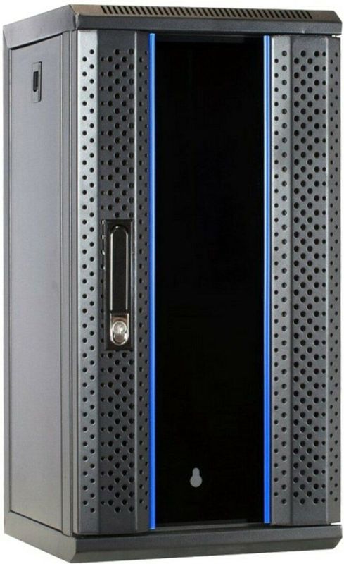 DSIT 10 inch 12U serverkast met glazen deur 312x310x618mm (BxDxH) - serverbehuizing - serverrack