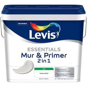 Levis Essentials Mur & Primer - Wit - 5 L